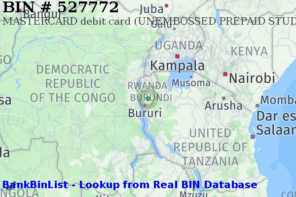 BIN 527772 MASTERCARD debit Burundi BI