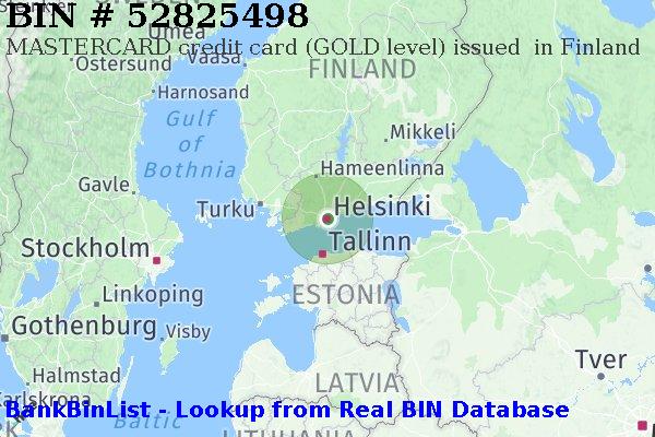 BIN 52825498 MASTERCARD credit Finland FI