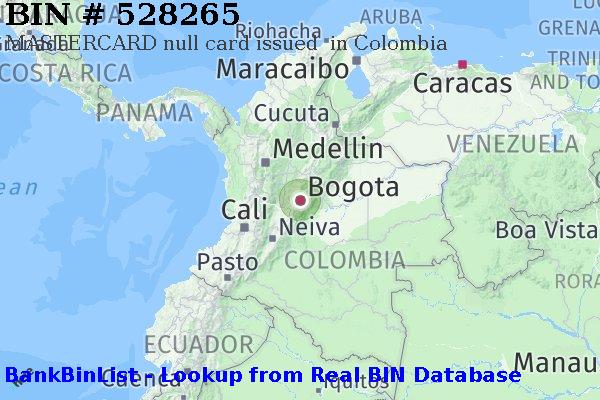 BIN 528265 MASTERCARD  Colombia CO