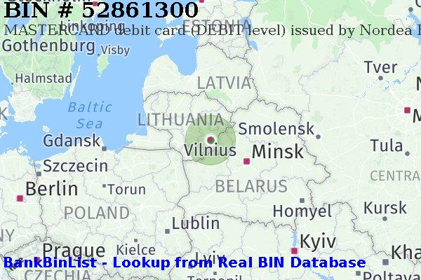 BIN 52861300 MASTERCARD debit Lithuania LT
