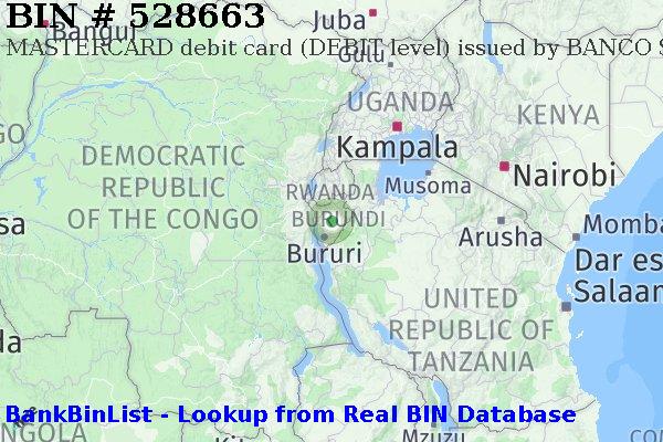 BIN 528663 MASTERCARD debit Burundi BI