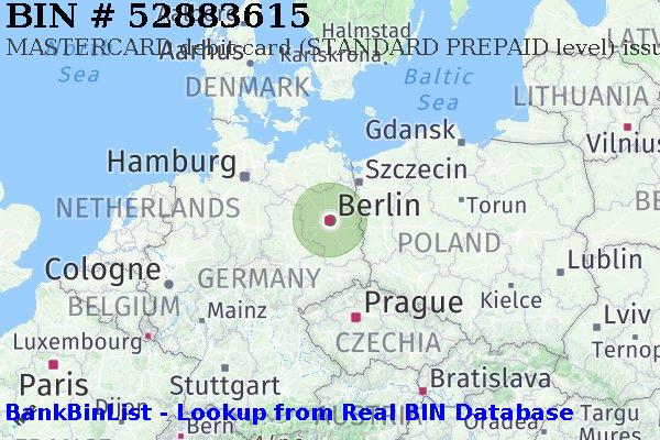 BIN 52883615 MASTERCARD debit Germany DE