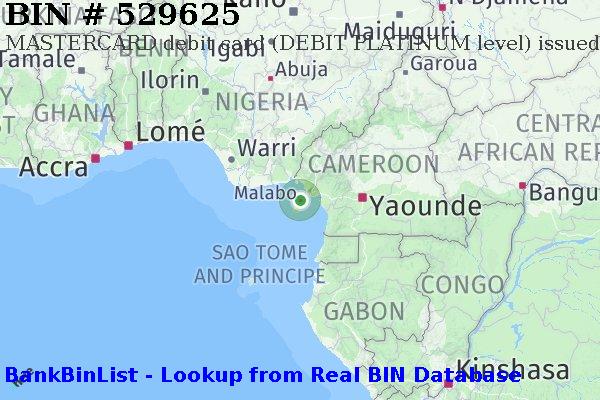 BIN 529625 MASTERCARD debit Equatorial Guinea GQ