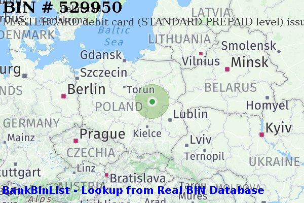BIN 529950 MASTERCARD debit Poland PL