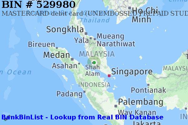 BIN 529980 MASTERCARD debit Malaysia MY