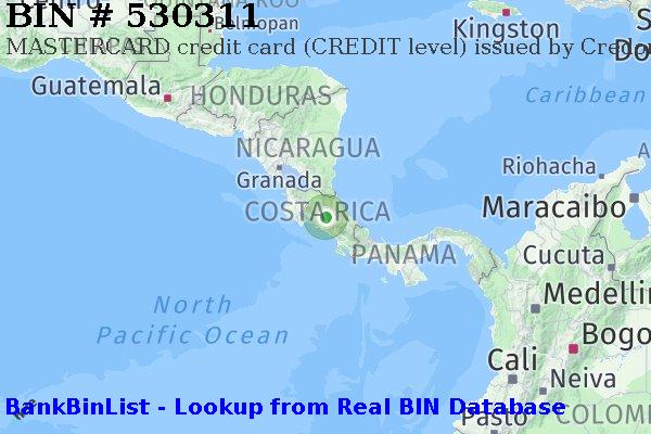 BIN 530311 MASTERCARD credit Costa Rica CR
