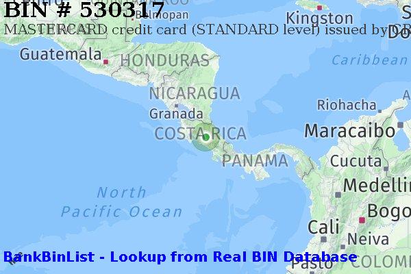 BIN 530317 MASTERCARD credit Costa Rica CR