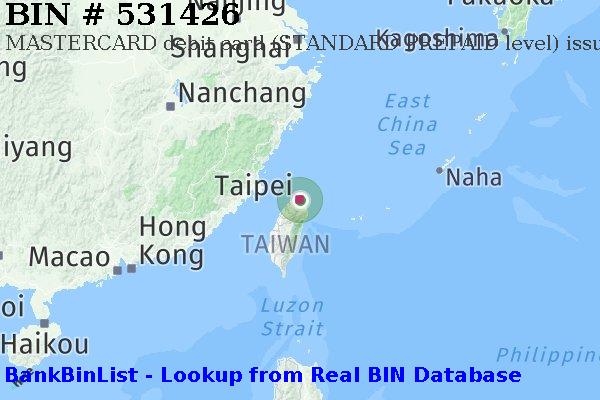 BIN 531426 MASTERCARD debit Taiwan TW