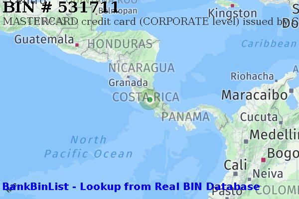 BIN 531711 MASTERCARD credit Costa Rica CR