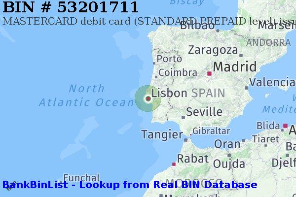 BIN 53201711 MASTERCARD debit Portugal PT