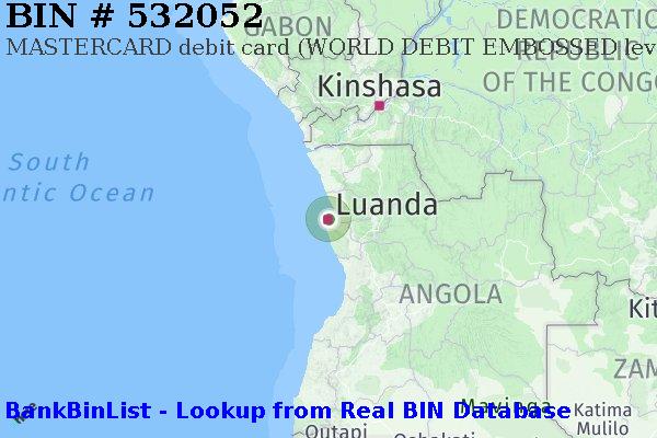 BIN 532052 MASTERCARD debit Angola AO