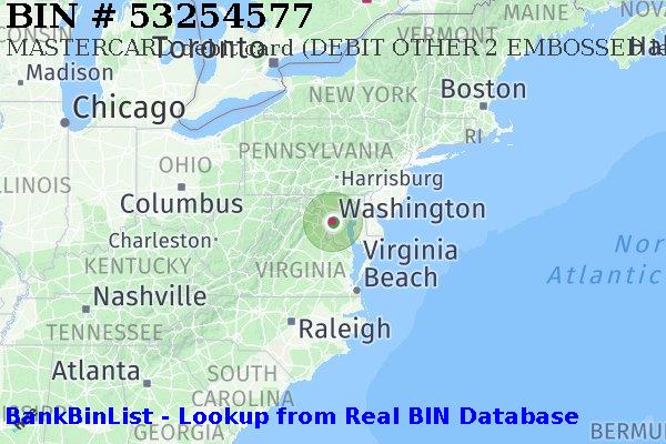 BIN 53254577 MASTERCARD debit United States US