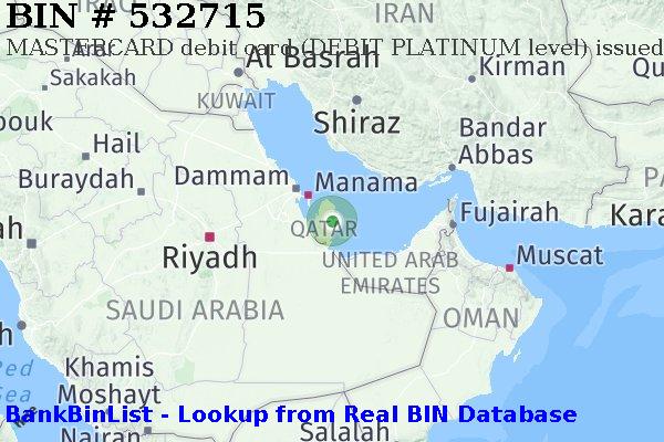 BIN 532715 MASTERCARD debit Qatar QA