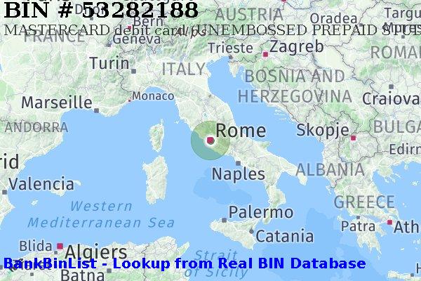 BIN 53282188 MASTERCARD debit Italy IT