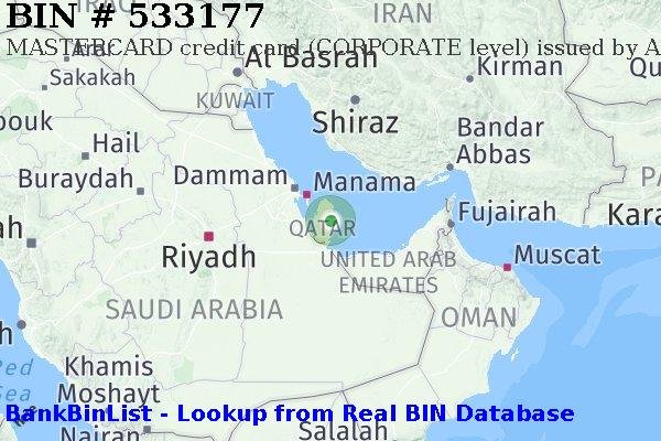 BIN 533177 MASTERCARD credit Qatar QA
