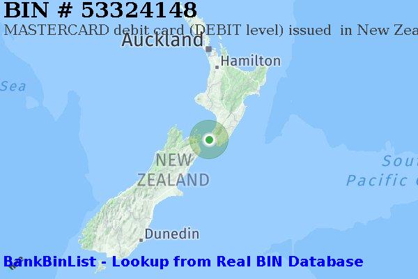 BIN 53324148 MASTERCARD debit New Zealand NZ