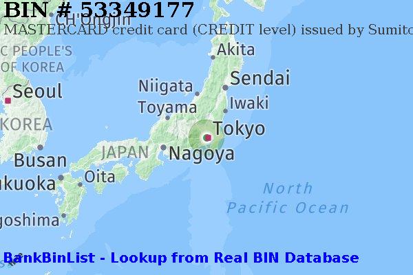 BIN 53349177 MASTERCARD credit Japan JP