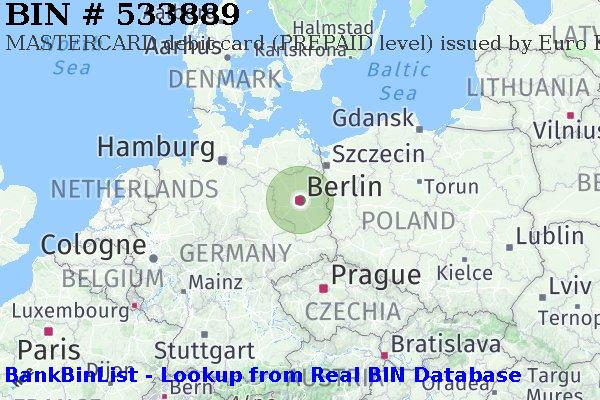 BIN 533889 MASTERCARD debit Germany DE