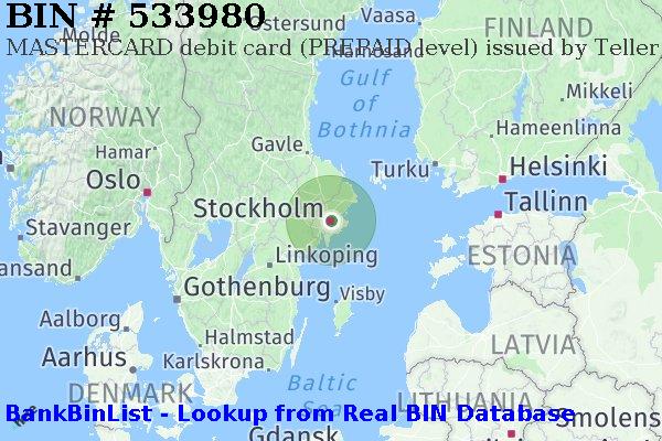BIN 533980 MASTERCARD debit Sweden SE