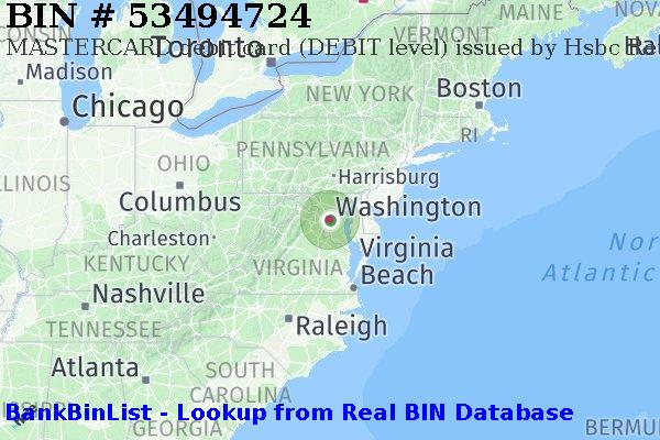 BIN 53494724 MASTERCARD debit United States US