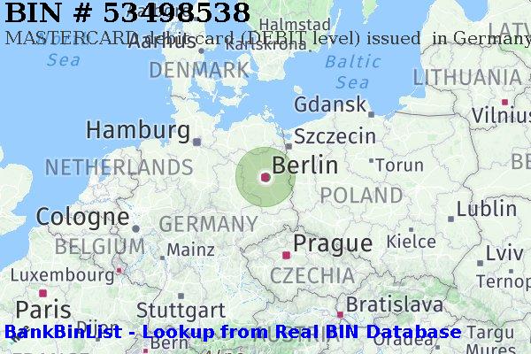 BIN 53498538 MASTERCARD debit Germany DE