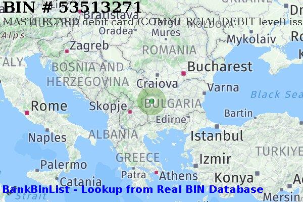 BIN 53513271 MASTERCARD debit Bulgaria BG
