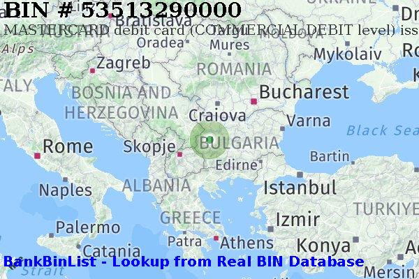 BIN 53513290000 MASTERCARD debit Bulgaria BG