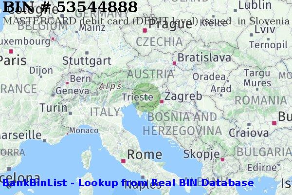 BIN 53544888 MASTERCARD debit Slovenia SI