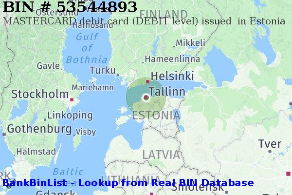 BIN 53544893 MASTERCARD debit Estonia EE
