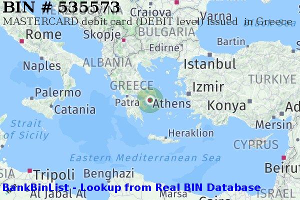 BIN 535573 MASTERCARD debit Greece GR