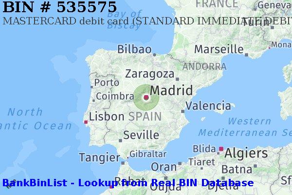 BIN 535575 MASTERCARD debit Spain ES