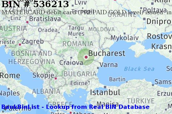 BIN 536213 MASTERCARD debit Romania RO
