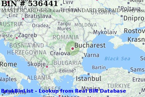 BIN 536441 MASTERCARD debit Romania RO