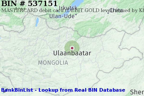 BIN 537151 MASTERCARD debit Mongolia MN