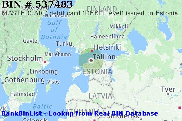 BIN 537483 MASTERCARD debit Estonia EE