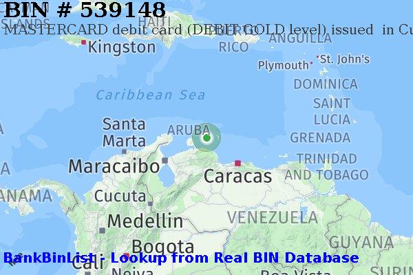 BIN 539148 MASTERCARD debit Curaçao CW