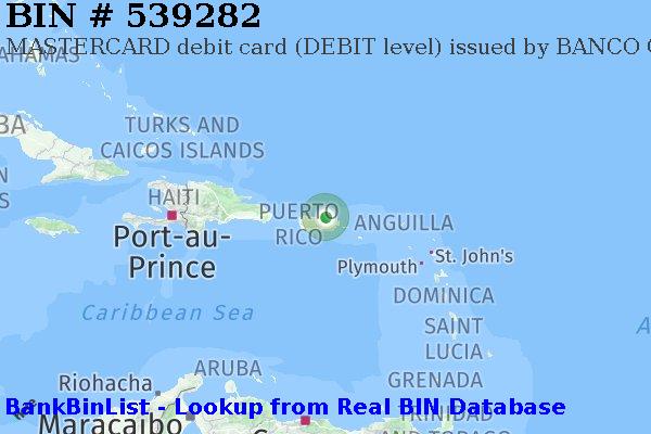 BIN 539282 MASTERCARD debit Puerto Rico PR