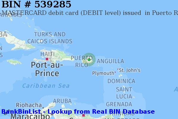 BIN 539285 MASTERCARD debit Puerto Rico PR