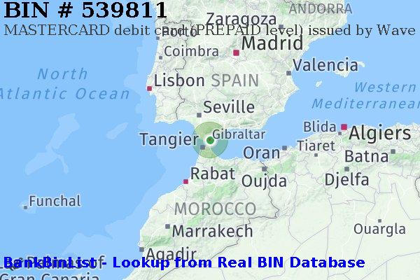 BIN 539811 MASTERCARD debit Gibraltar GI