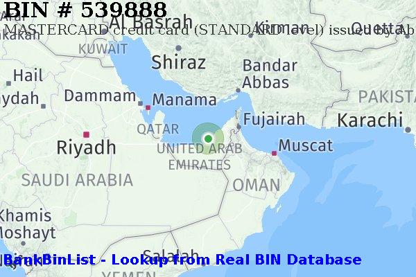 BIN 539888 MASTERCARD credit United Arab Emirates AE