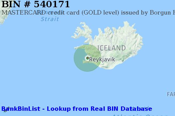 BIN 540171 MASTERCARD credit Iceland IS