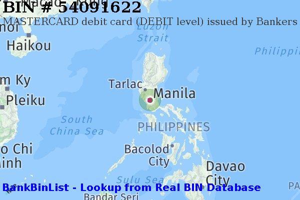 BIN 54091622 MASTERCARD debit Philippines PH