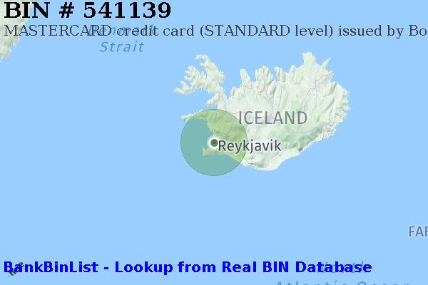 BIN 541139 MASTERCARD credit Iceland IS