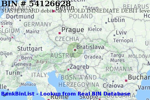 BIN 54126628 MASTERCARD debit Slovakia (Slovak Republic) SK