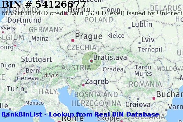 BIN 54126677 MASTERCARD credit Slovakia (Slovak Republic) SK