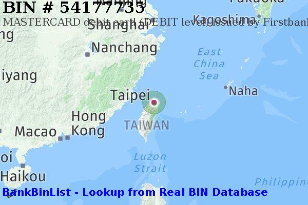 BIN 54177735 MASTERCARD debit Taiwan TW