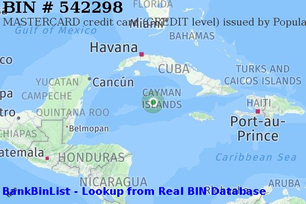 BIN 542298 MASTERCARD credit Cayman Islands KY