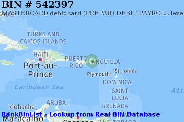 BIN 542397 MASTERCARD debit Virgin Islands (U.S.) VI