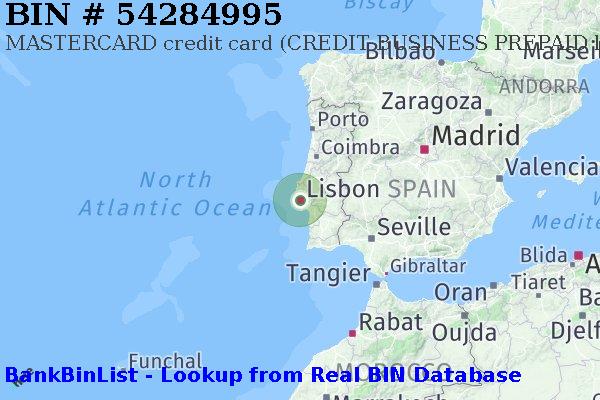 BIN 54284995 MASTERCARD credit Portugal PT