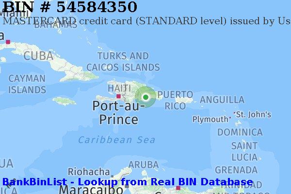 BIN 54584350 MASTERCARD credit Dominican Republic DO